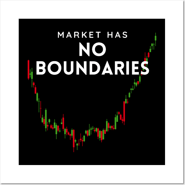 Market Has No Boundaries (light) Wall Art by Trader Shirts